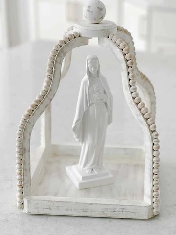 Virgin Mary Decor, Chaste Heart Of St Joseph, The Immaculate Heart Of Mary, Wall Medallion, Catholic Home, Candle Jar Diy, Immaculate Heart Of Mary, Catholic Decor, Virgin Mary Statue