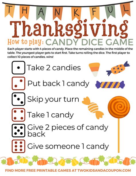 Free Printable Thanksgiving Dice Game Thanksgiving Mad Lib, Charades For Kids, Kids Fathers Day Crafts, Thanksgiving Candy, Free Printable Thanksgiving, Thanksgiving Bingo, Gift Card Holder Diy, Free Thanksgiving Printables, Free Printable Games