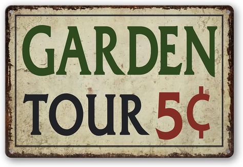 GARDEN SIGNS SIZE: 8 x 12 inches (20cmx30cm) You will receive 1 vintage garden signs ，simple and fun，and a humorous design that will bring laughter to you and your friends and loved ones! APPLICABLE SCENE: these metal tin signs are suitable for you to hang directly on the wall or door of garden farm home etc. EASY TO INSTALL: these metal tin signs come with four screw holes and can be installed with double-sided foam tape, command strips or nails for easy hanging Men Wall Decor, Chicken Coop Decor, Bar Sala, Stylish Wall Art, 5 Cents, Decorative Wall Plaques, Retro Sign, Vintage Tin Signs, Logo Vintage