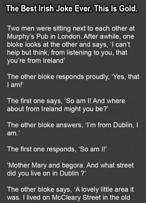 THIS IS THE BEST IRISH JOKE EVER…. - Paddy Jokes, Funny Irish Jokes, Irish Memes, Irish Humor, Irish Jokes, Healing Quotes Spiritual, Irish Blessings, Funniest Jokes, Women Jokes