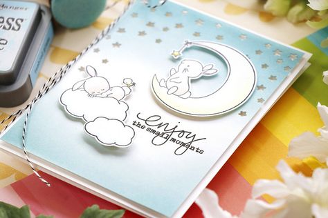 Elephant Cards, Mama Elephant Cards, Mama Elephant Stamps, Handmade Cards Diy, Sleepy Bear, Wish Upon A Star, Mft Cards, Cards Making, Mama Elephant