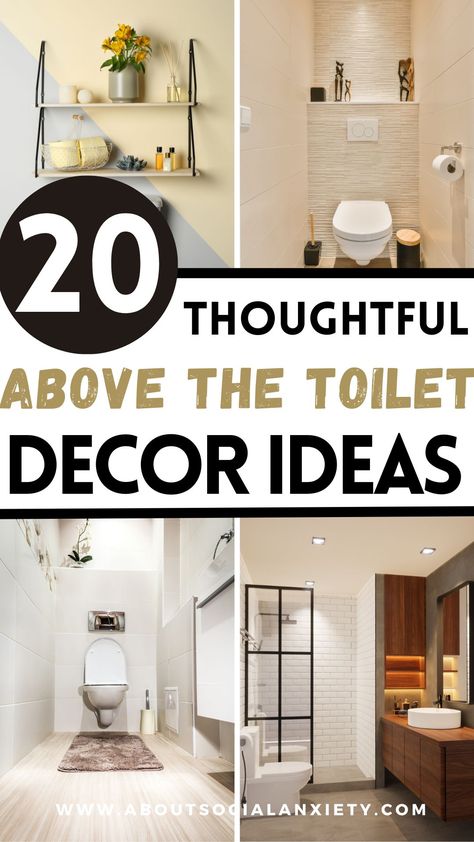 Are you looking for over the toilet decor ideas that guests will love? This post shares 20 over the toilet decor ideas that your guests will enjoy. Ideas range from potted plants to essential oil displays. Also sharing the best bathroom ideas for hosting, best guest bedroom ideas for hosting, and kitchen essentials that guests love. Over The Toilet Decor, Toilet Decor Ideas, Decorating A Bathroom, Best Bathroom Ideas, Rustic Medicine Cabinets, Rustic Wood Cabinets, Leaning Ladder Shelf, Guest Bedroom Ideas, Toilet Decor