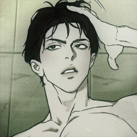 Kwon taekjoo ✦ codename anastasia icon Anastasia Fanart, Codename Anastasia, Losing Faith In Humanity, Emo Wallpaper, Face Sketch, Anime Guys Shirtless, Messy Hair, Anime Drawings Boy, Manhwa Manga