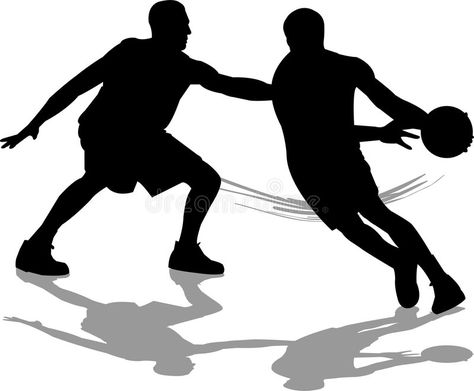 Basketball Defense. Illustration of two basketball players, one dribbling down t , #SPONSORED, #Illustration, #basketball, #Basketball, #Defense, #court #ad Defense Basketball, Basketball Defense, Basketball Logo Design, Basketball Moves, Basketball Logo, Basketball Team, Art Photos, Slam Dunk, Basketball Teams