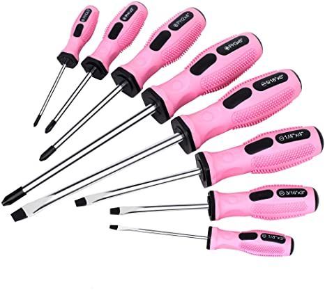 Pink Tool Set, Pink Tools, Pink Makeup Bag, Domestic Appliances, Phillips Screwdriver, Promotional Design, Screwdriver Set, Pink Makeup, Tool Bag