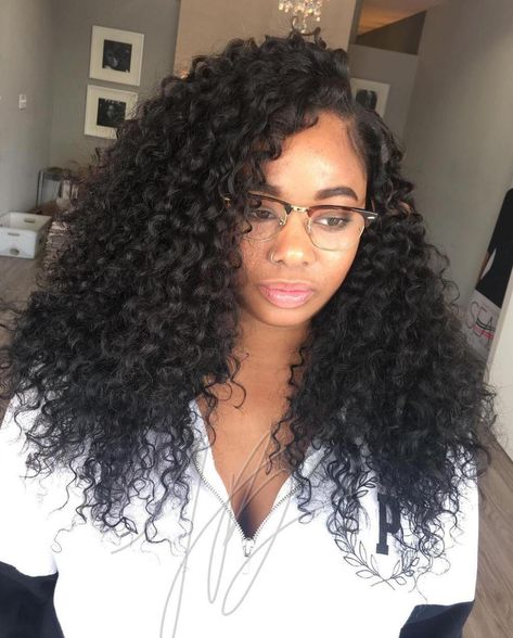 Curly Sew In Weave, Curly Sew In, Brazilian Curly Hair, Sew In Hairstyles, Curly Weave Hairstyles, Sew In Weave, Deep Wave Hairstyles, Curly Human Hair Wig, Curly Lace Front Wigs