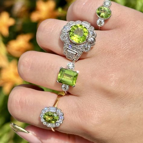 Peridot month is here! 💚💍✨ Peridot is the birthstone of August. They’re considered a gem of the sun and a gift from mother nature with their natural lime-green colouring and inner light evoking the beauty of a sunny summer’s day, bringing joy and serenity to all who look upon it. Get 15% off when you sign up for our newsletter! Interest-free finance options are available through Klarna! Get the jewellery of your dreams and pay at your own pace. - #theantiquejewellerygroup #jewellery ... Green Jewellery, Inner Light, Green Jewelry, August Birth Stone, Mother Nature, Lime Green, Birthstone, Dreaming Of You, Finance