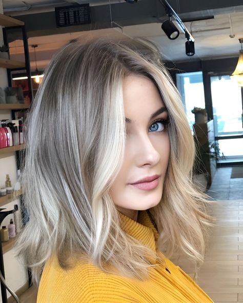 Balage Hair, Ash Blonde Hair Balayage, Hair Lights, Blonde Bob Haircut, Medium Blonde Hair, Ash Blonde Hair Colour, Ash Blonde Balayage, Cool Blonde Hair, Ash Blonde Hair