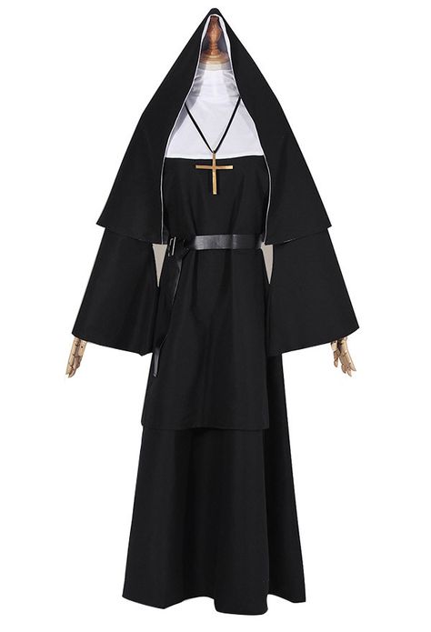 Nun Cosplay, Conjuring 2, Nun Outfit, Nun Costume, The Nun, Black Cosplay, Performance Dresses, Cosplay Dress, Fete Halloween