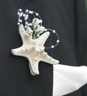 Beach Wedding Boutonniere, Starfish Boutonniere, Hibiscus Bouquet, Seashell Bouquet, Beach Bouquet, Sea Wedding, Ocean Wedding, Cruise Wedding, Beach Bride