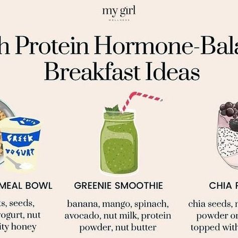 Healthy 🍏 🍳🥗 🥞 🍝 on Instagram: "One of the keys to keeping your hormones well balanced throughout the day is to NEVER skip breakfast. Cortisol (your stress hormone) rises when meals are skipped which then sends progesterone out of whack (a hormone our menstrual cycle heavily depends on). Here are a handful of nourishing breakfast ideas that will fuel your energy and set the foundation for happy hormones each day. Choose what’s best for you whether you have 5 or 20 mins to make breakfast, there’s something for everyone.  ⁣ 😍 Want more smoothies? 👇👇 - 🔥 Get a complete the Smoothie Detox Challenge with many days meal-replacement smoothie recipes, shopping lists, whole food meals, snacks and more. - 👉 LINK IN BIO 👈⁠ ( 🔗 @smoothie.detox.today ) - 💚 Follow @smoothie.detox.today for Cortisol Breakfast, Nourishing Breakfast, Skip Breakfast, Detox Challenge, Make Breakfast, Happy Hormones, Meal Replacement Smoothies, Blender Recipes, Morning Breakfast