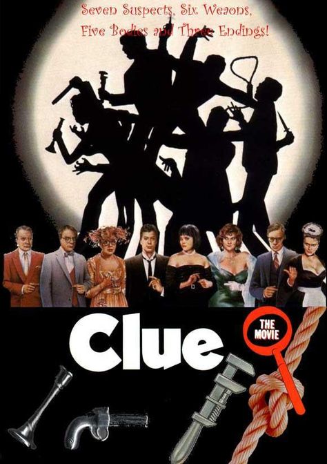 Clue 27x40 Movie Poster (1985) Clue 1985, Clue Movie, Madeline Kahn, Tam Film, Movie Screen, 80s Movies, Family Movie Night, Movie Buff, Family Movies