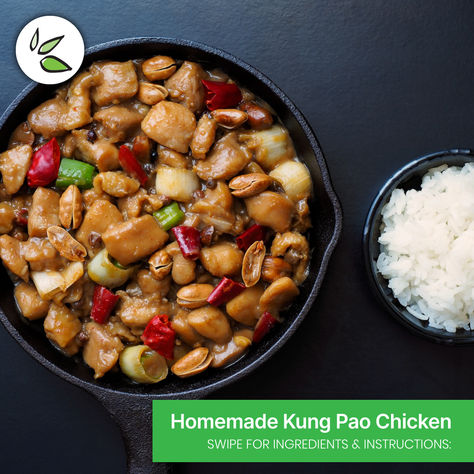 Try Herbal Magic's Homemade Kung Pao Chicken Recipe! Kungpaochicken Recipe, Healthy Chinese Recipes, Kung Pao Chicken Recipe, Homemade Chinese Food, Breakfast Wraps, Meal Replacement Shakes, Magic Recipe, Herbal Magic, Homemade Dinner