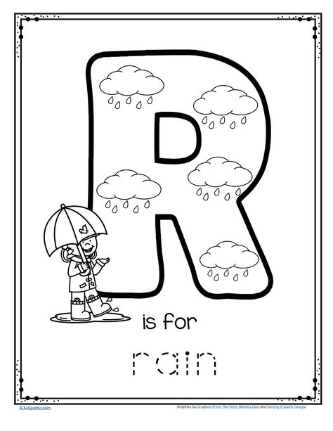 FREE R is for rain alphabet trace and color printable #alphabet #preschoolactivities #prekactivities R Is For Rain, Free Alphabet Printables, Worksheet Kindergarten, Letter Worksheets For Preschool, The Letter R, Kindergarten Letters, Kindergarten Worksheets Free Printables, Preschool Tracing, Tracing Worksheets Preschool