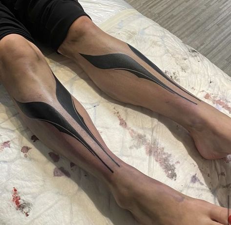 Ankle Tattoo Men, Egyptian Eye Tattoos, Black Line Tattoo, Abstract Tattoo Designs, Bamboo Tattoo, Blackout Tattoo, Men Tattoos Arm Sleeve, 4 Tattoo, Tattoo Now