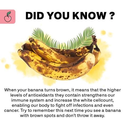 Squat Challenge on Instagram: "It turns out ripe and unripe bananas have different health benefits. Follow @thesquatchallenge for Daily Health, Fitness and Calories Tips #didyouknow #didyouknowfacts #healthyfood #healthylifestyle" Unripe Banana, Squat Challenge, Did You Know Facts, Try To Remember, Food Facts, Brown Spots, Health Remedies, Bananas, Health Benefits