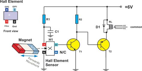 Low Cost Hall Effect Sensor Floppy Drive, Electrical Circuit Diagram, Simple Circuit, Hall Effect, Electronics Basics, Magnetic Field, Circuit Diagram, Stepper Motor, Guitar Effects