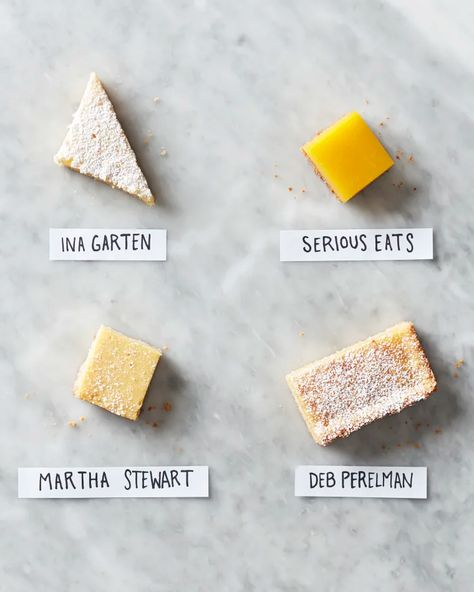 I Tried Four Popular Lemon Bar Recipes and Found the Best One | Kitchn Martha Stewart Lemon Bars, Quick Lemon Bars, Mini Lemon Bars, Lemon Bar Recipes, Ina Garten Lemon Bars, Perfect Lemon Bars, Lemon Squares Recipe, Lemon Bar Recipe, Best Lemon Bars