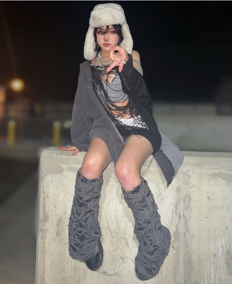 Subversive Fashion, Grunge Y2k, Winter 2023, Punk Fashion, Aesthetic Outfits, Alternative Fashion, Dream Wardrobe, Fashion Inspo Outfits, Over Knee Boot