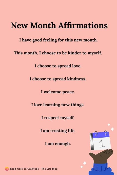 Image with list of new month affirmations End Of The Month Affirmations, New Month Affirmations June, 1st Of The Month Affirmations, New Month Affirmations October, New Phone Affirmations, First Of The Month Affirmations, New Month Manifestation, New Month Ritual, Weekend Affirmations