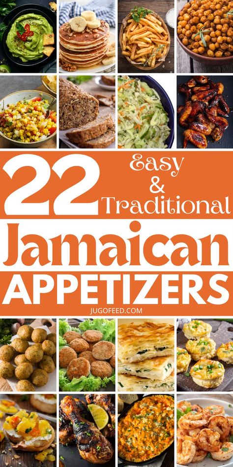 Jamaican Recipes Seafood, Jamaican Fingerfood, Jamaica Appetizers, Traditional Jamaican Dishes, Caribbean Appetizer Recipes, Caribbean Menu Ideas, Carribean Party Food Ideas, Island Food Ideas, Island Wedding Ideas Caribbean