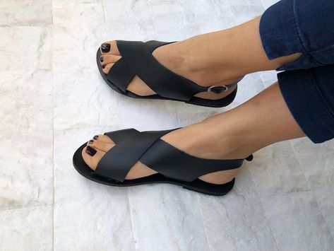 Cross Strap Sandals, Criss Cross Sandals, Leather Sandals Handmade, Sandals Outfit, Handmade Sandals, Leather Sandals Flat, Slingback Sandals, Leather Sandals Women, Black Leather Sandals