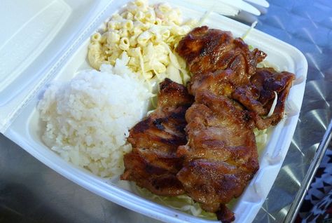 L&L Hawaiian Barbecue - Honolulu, Hawaii | AFAR.com Local Hawaiian Food, Hawaii Bbq, Hawaiian Barbecue, Pork Wraps, Bbq Plates, Hawaiian Bbq, Plate Lunch, Island Food, Hawaiian Food