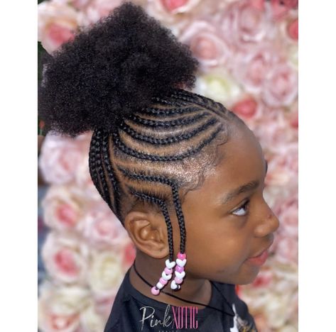 Easy Cornrow Hairstyles For Kids, Kids Cornrow Hairstyles Simple, Lemonade Braids For Kids, Kids Cornrow Hairstyles Natural Hair, Natural Cornrow Hairstyles, Kids Cornrows, Kids Cornrow Hairstyles, Cornrows Natural Hair, Black Kids Braids Hairstyles