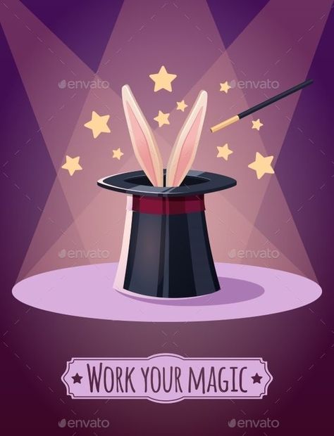 Magic Hat Illustration, Top Hat Drawing, Magic Rabbit, Magic Party, Poster Design Layout, Rabbit Tattoos, Magic Hat, Alice In Wonderland Theme, Pop Art Wallpaper