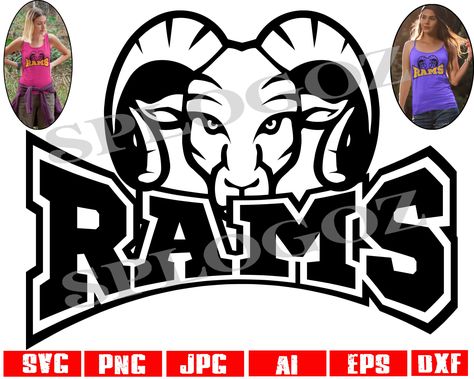 Ram Sport, Rams Svg, Los Angeles Rams Logo, Ram Svg, Rams Logo, Pride Svg, Rams Football, Logo Mascot, Cool Tee Shirts