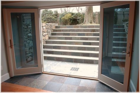 Basement Doors, Basement Entrance, Basement Inspiration, Egress Window, Diy Basement, Basement Windows, Basement Apartment, Basement House, Basement Stairs