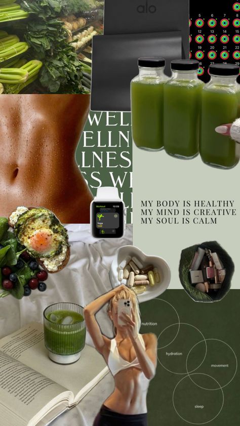 green aesthetic green juice green vibes healthy aesthetic pilates princess pilates aesthetic dream body #healthy #greenvibes #pilatesprincess #selflove #selfimprovement Healthy Moodboard Aesthetic, Green Pilates Princess Aesthetic, Healthy Green Aesthetic, Healthy Lifestyle Aesthetic Photos, Health Aesthetic Wellness, Healthy Era Aesthetic, Jilly Aesthetic, Green Fitness Aesthetic, Holistic Nutrition Aesthetic