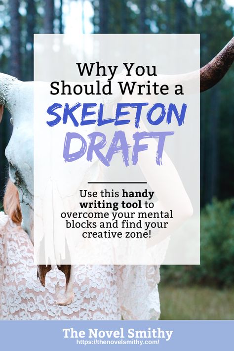 I’m taking on the NaNoWriMo challenge come November, and one of the main writing tools I plan to use is a skeleton draft. But what exactly are skeleton drafts, and—more importantly—should you write a skeleton draft of your own? Novel Revision, Best Writing, Writer Tips, Creative Writing Tips, Book Report, A Skeleton, Writers Write, Book Writing Tips, Book Writing