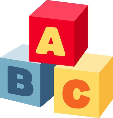 Wooden Abc Blocks, Vector Alphabet, Kids Alphabet, Abc Blocks, Alphabet Blocks, Kids Blocks, Abc For Kids, Toy Blocks, Color Pencil