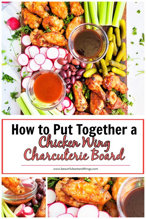 Chicken Wing Charcuterie Board Ideas, Wing Charcuterie Board Ideas, Chicken Wing Charcuterie Board, Wings Charcuterie Board, Wing Charcuterie Board, Chicken Wing Party, Perfect Chicken Wings, Appetizer Boards, Party Boards