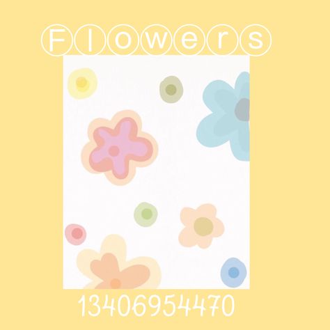 Bloxburg Decals Codes Wallpaper Danish Pastel, Bloxburg Picture Codes Pastel, Playroom Bloxburg Decals, Club Roblox Image Id Codes Wallpaper, Bloxburg Danish Pastel Decals, Flower Decals Bloxburg, Pink House Interior, Flowers Decal, Baby Room Decals