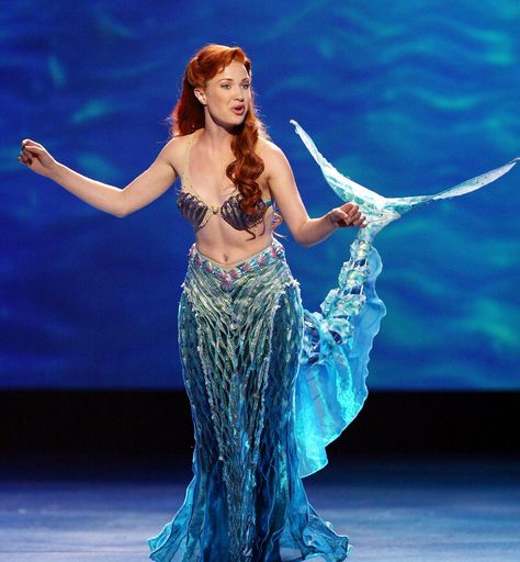 Actress Sierra Boggess performs from "The Little Mermaid" onstage during the 62nd Annual Tony Awards held at Radio City Music Hall on June 15, 2008 in New York City. (Andrew H. Walker, Getty Images) Mermaids The Body Found, The Little Mermaid Musical, Dream Roles, Ariel Costumes, Broadway Costumes, Sierra Boggess, Theatre Geek, Theatre Costumes, Mermaid Costume