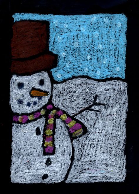 Art Projects for Kids: Close Cropped Snowman Winter Art Lesson, Christmas Art Projects, Winter Art Projects, 4th Grade Art, Classroom Art Projects, 3rd Grade Art, Classroom Art, Elementary Art Projects, Art Projects For Kids