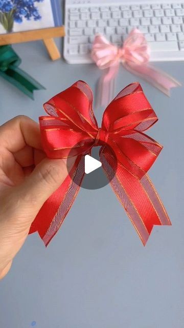 How To Make Paper Bows Simple, How To Make Butterfly, Ribbon Butterfly, Easy Butterfly, Ribbon Decorations, Butterfly Knot, Wrapping Gifts, Handmade Beauty Products, How To Make Ribbon