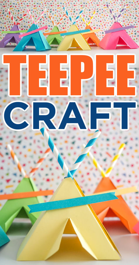 Create a fun and easy Teepee Craft for kids! Perfect for Thanksgiving, this craft lets little ones explore creativity while learning about Native American culture. Teepee Craft, Native American Thanksgiving, Thanksgiving Place Setting, American Thanksgiving, Place Settings Thanksgiving, Printable Place Cards, Easy Diy Costumes, Quick And Easy Crafts, Quick Crafts