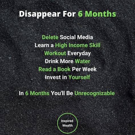 The easiest way to become successful is to get rid of all unnecessary distractions and focus on yourself and your goals! 6 Month Disappear, Dissapear For 1 Month, Delete Social Media, How To Disappear, Financially Free, Become Successful, Higher Income, Focus On Yourself, Start Today