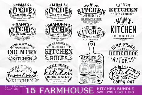 Kitchen Svg Files Free, Kitchen Svg, Kitchen Conversion, Kitchen Rules, Kitchen Quotes, Family Svg, Kitchen Sign, Cute Pens, Decor Signs