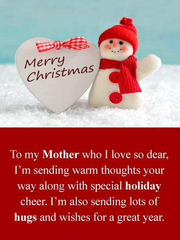 Christmas Wishes For Mom, Merry Christmas Mom Quotes, Card For Sister Birthday, Merry Christmas Mom, Merry Christmas Card Design, Merry Christmas Sister, Birthday Greetings For Sister, Sweet Christmas Card, Christmas Greetings Messages