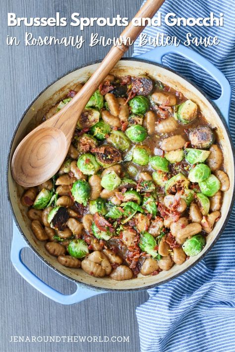 October is #NationalCookbookMonth and I am sharing a recipe I adapted from the cookbook Everyday by Half Baked Harvest. She has my heart when it comes to food! Check out this recipe for Brussels and Gnocchi in a Rosemary Wine and Butter Sauce. SO GOOD! Things To Make From Scratch, Rosemary Butter, Brown Butter Sauce, Green Beans With Bacon, Make From Scratch, Bacon Brussel Sprouts, Dinner Bell, Favorite Cookbooks, Half Baked