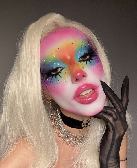 Artsy Makeup, Drag Make-up, V Model, Makeup Face Charts, Face Paint Makeup, Face Art Makeup, Drag Makeup, Halloween Makeup Inspiration, Swag Makeup