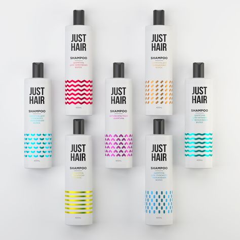 Just Hair on Packaging of the World - Creative Package Design Gallery Haircare Packaging, Cosmetic Labels Design, Shampoo Packaging, Shampoo Design, Creative Package Design, Logo Design Inspiration Creative, Bottle Design Packaging, Cosmetic Packaging Design, Nail Oil