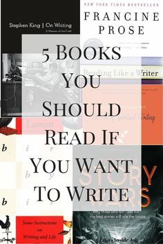 Looking for ways to improve your writing? Here is a list of the top 5 books you should read if you want to write! Books You Should Read, Trening Fitness, Writers Write, Book Writing Tips, Writing Resources, Writing Life, Writing Quotes, Writing Advice, Writing Process