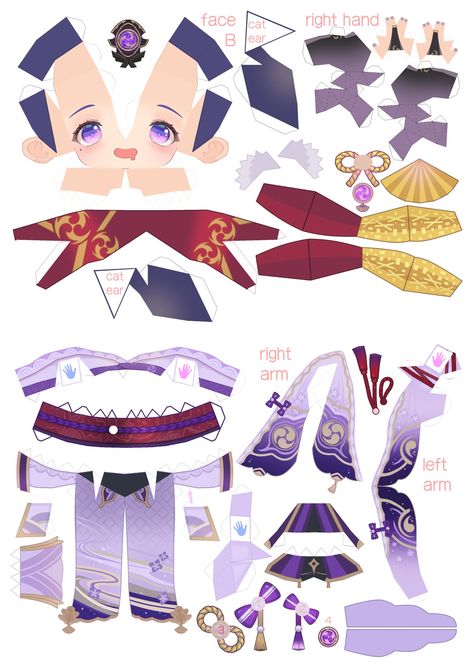 Genshin Papercraft Templates 3d Paper, Raiden Shogun Papercraft, Papercraft Genshin Impact 3d, Raiden Papercraft, Scaramouche Papercraft, Genshin Impact Papercraft, Anime Papercraft, Paperized Crafts, Posters Diy