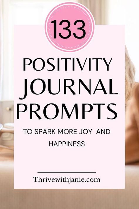 If you struggle with negative thoughts and focusing too much on whats missing, learn to embrace positivity with the inspiring positivity journal prompts and feel more joy, more gratitude and happiness in your life. Positive Journaling Prompts, Positivity Journal Prompts, Journal Prompts For Positive Thinking, Simple Journal Prompts, Short Journal Prompts, Positive Journal Ideas, Organize Journal, Positive Journal Prompts, Therapy Journaling Prompts