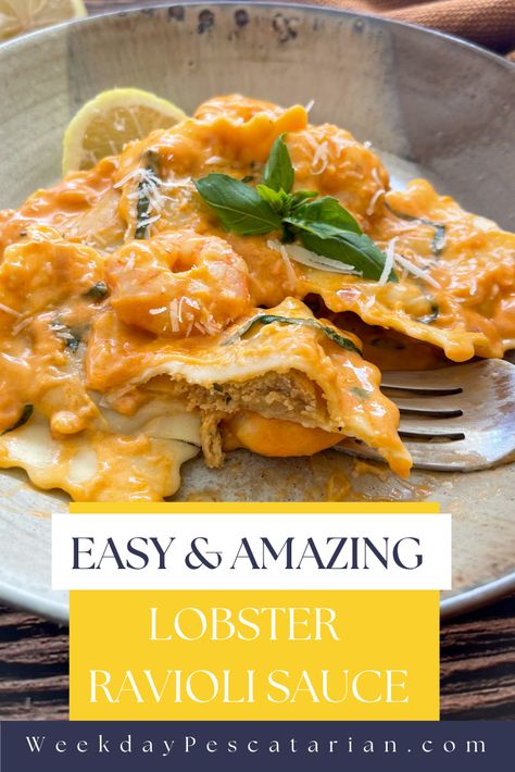 Crab And Lobster Ravioli, Lobster Ravioli With Shrimp, Easy Sauce For Lobster Ravioli, Shrimp And Lobster Ravioli, Lobster Ravioli Sauce Easy, Crab Ravioli Sauce, Sauce For Lobster Ravioli Recipe, Lobster Ravioli Dinner Ideas, Best Sauce For Lobster Ravioli